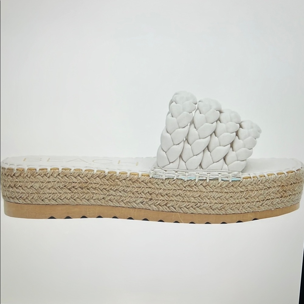 White Braided Platform Espadrille Sandals
Pacific White